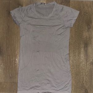 Lululemon Grey/Purple Swiftly Tech short sleeve Top